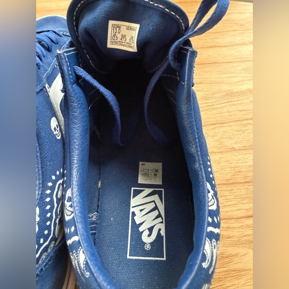 Vans Old Skool Navy Bandana Skull Print Sneakers | Men’s Size 13 - Picture 6 of 10